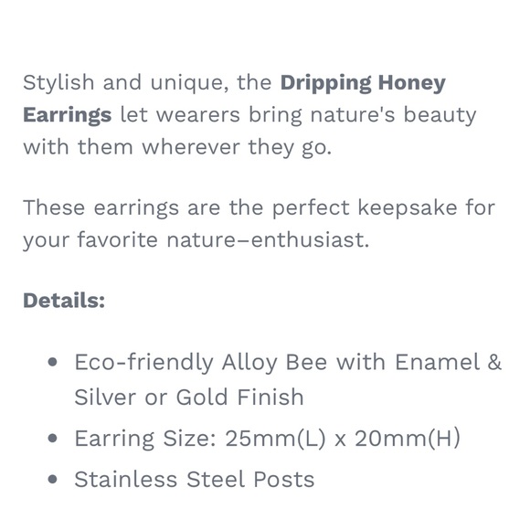 🆕 Honey Bee Earrings 🐝🍯 - Picture 3 of 5